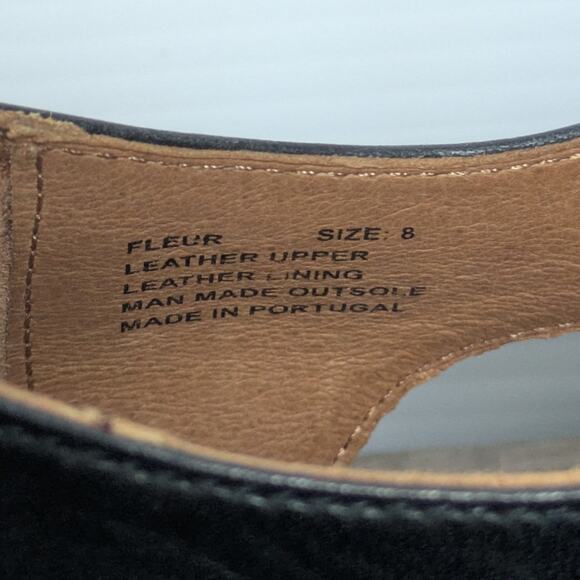 Miz Mooz Fleur Oxford Heel Shoes Size 8 Black Beige - Picture 6 of 12